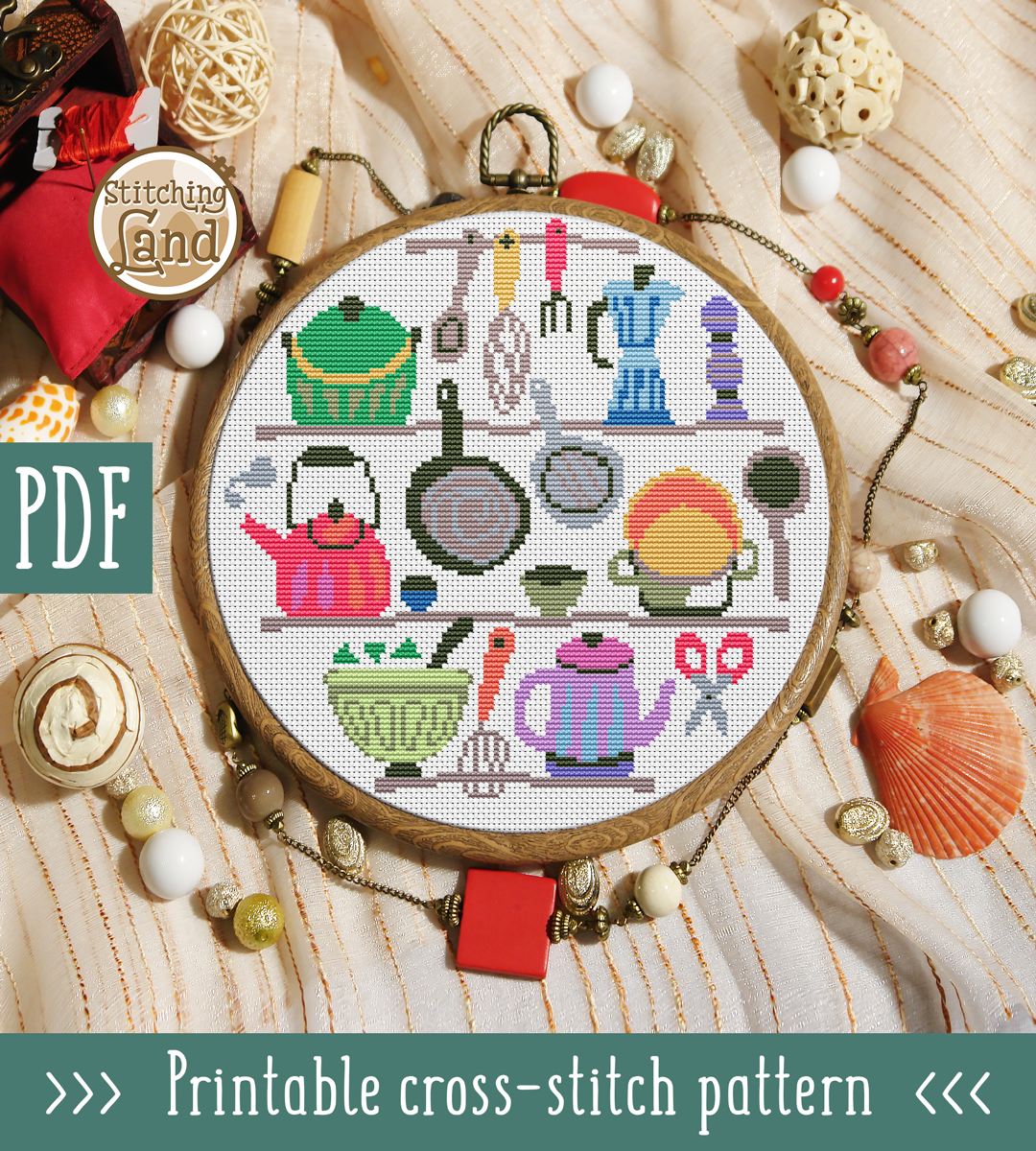 Kitchen Cross Stitch Pattern