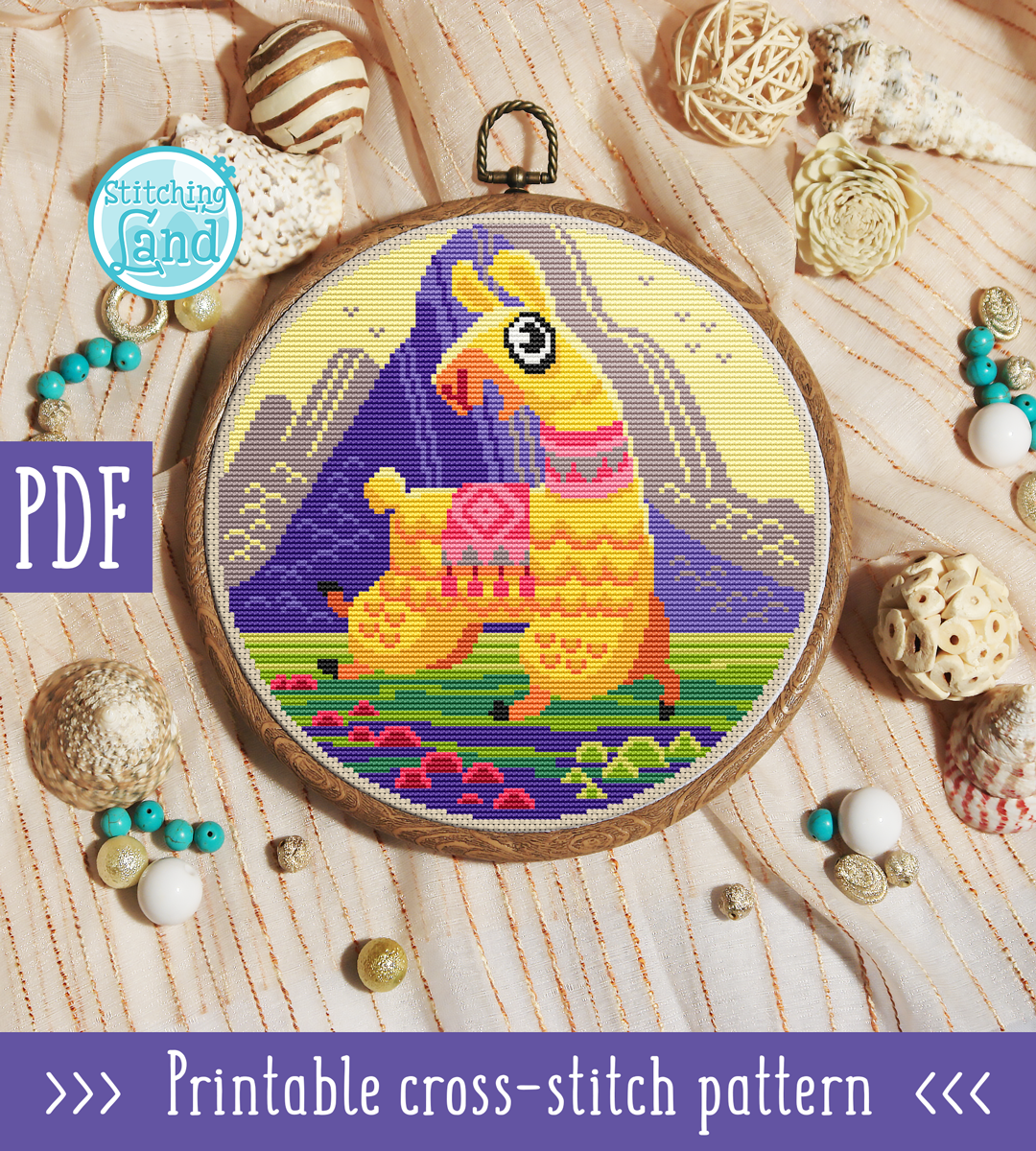 Lama Cross Stitch Pattern