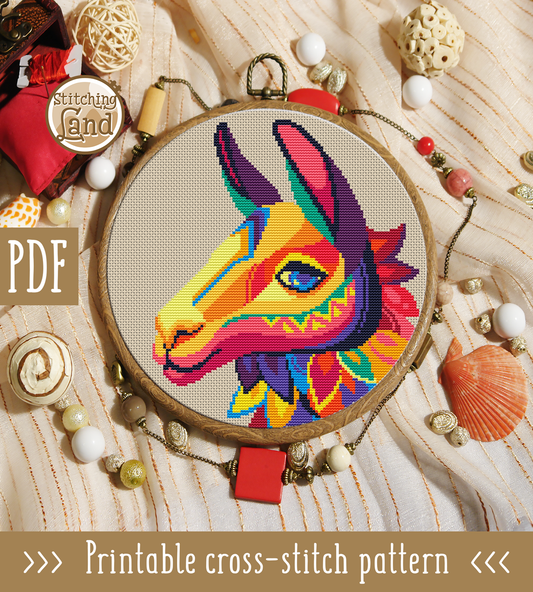Lama II Cross Stitch Pattern