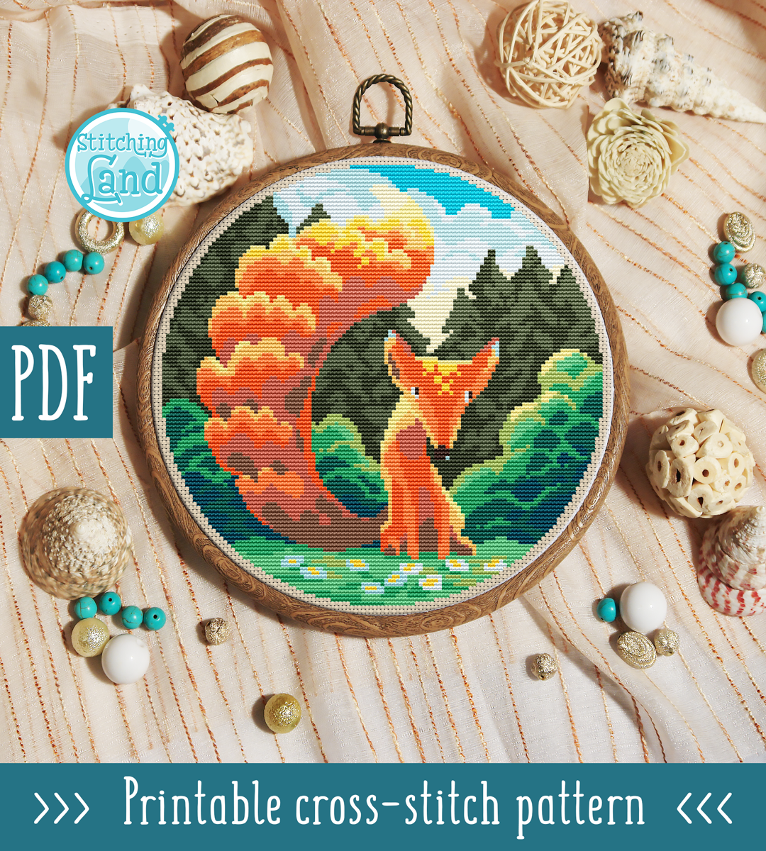 Little Fox Cross Stitch Pattern