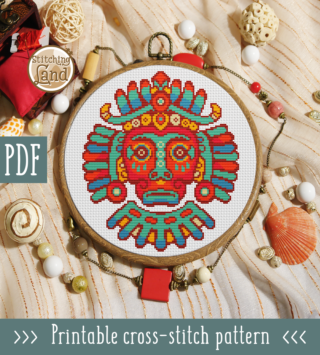 Mask Cross Stitch Pattern