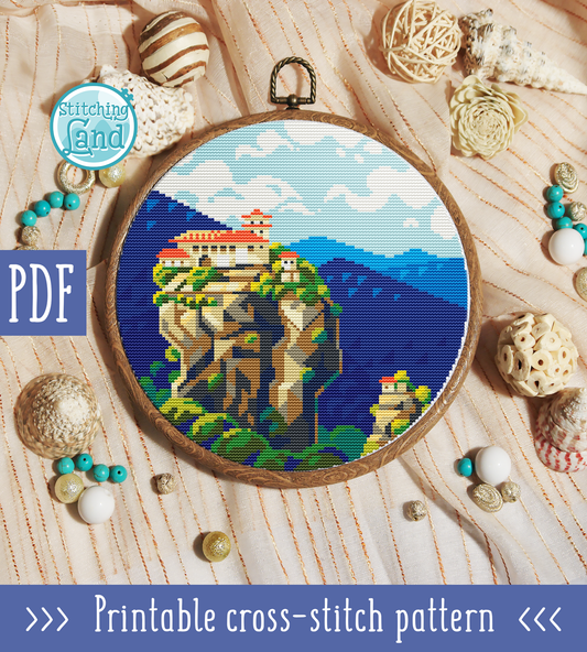 Meteora Cross Stitch Pattern