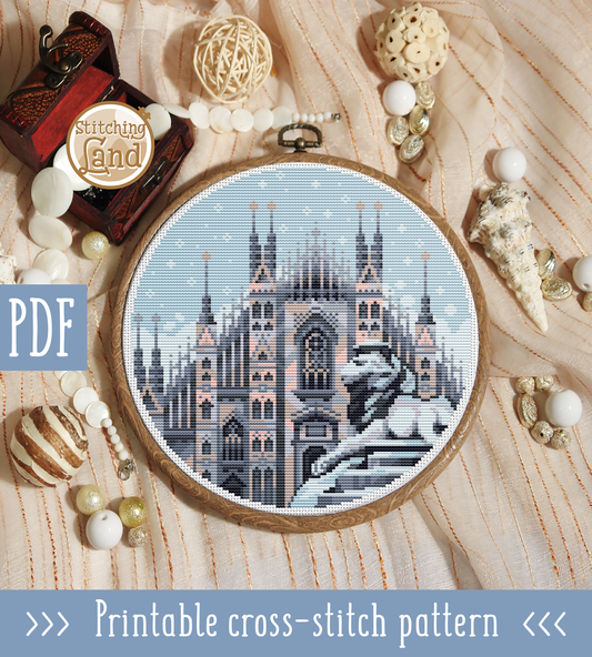 Milan Cathedral Cross Stitch Pattern