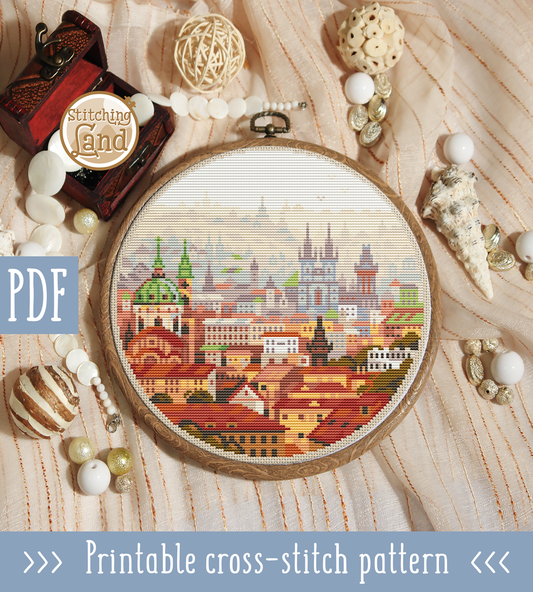 Misty City Cross Stitch Pattern