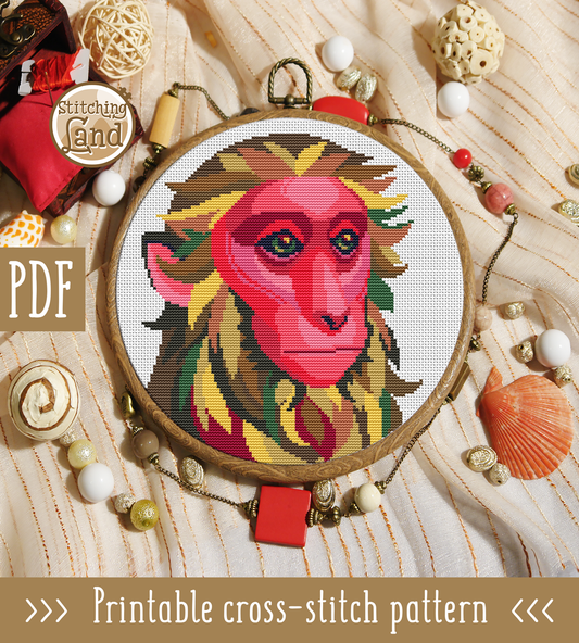 Monkey II Cross Stitch Pattern
