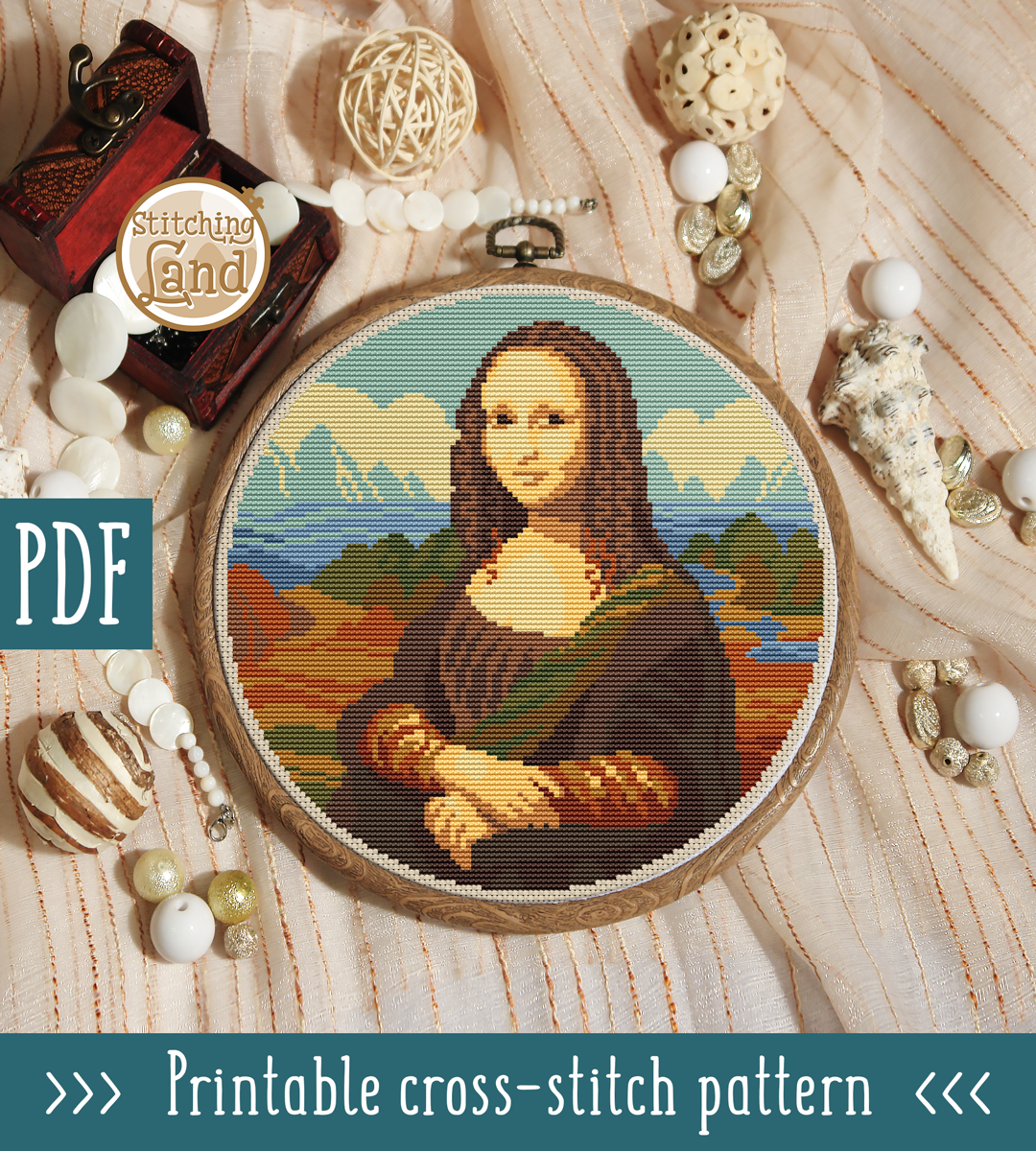 Monna Lisa Cross Stitch Pattern