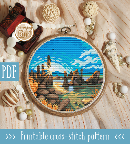 Mono Lake Cross Stitch Pattern