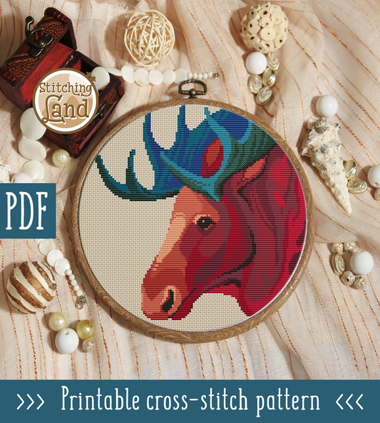 Moose Cross Stitch Pattern