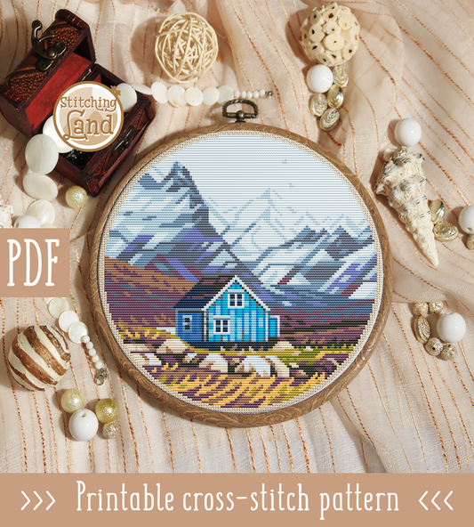 Mountain House Cross Stitch Pattern