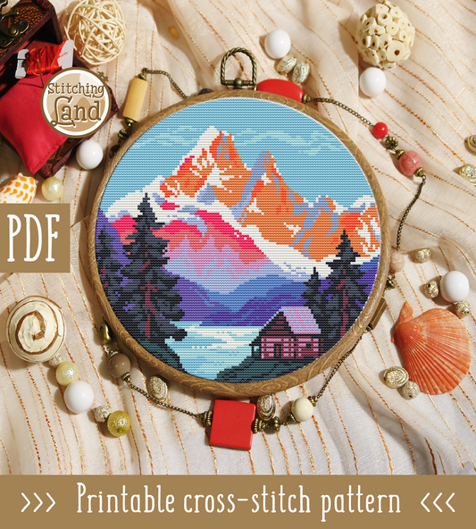 Mountains II Cross Stitch Pattern