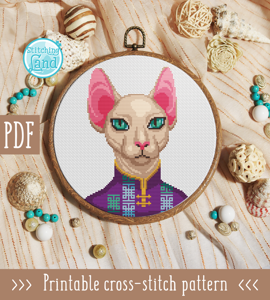 Mr. Cat III Cross Stitch Pattern