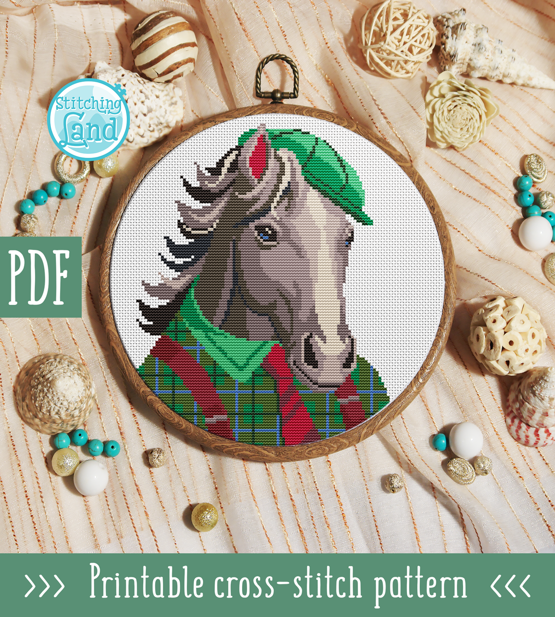 Mr. Horse Cross Stitch Pattern