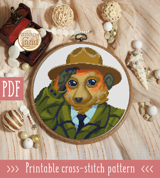 Mr. Meerkat Cross Stitch Pattern