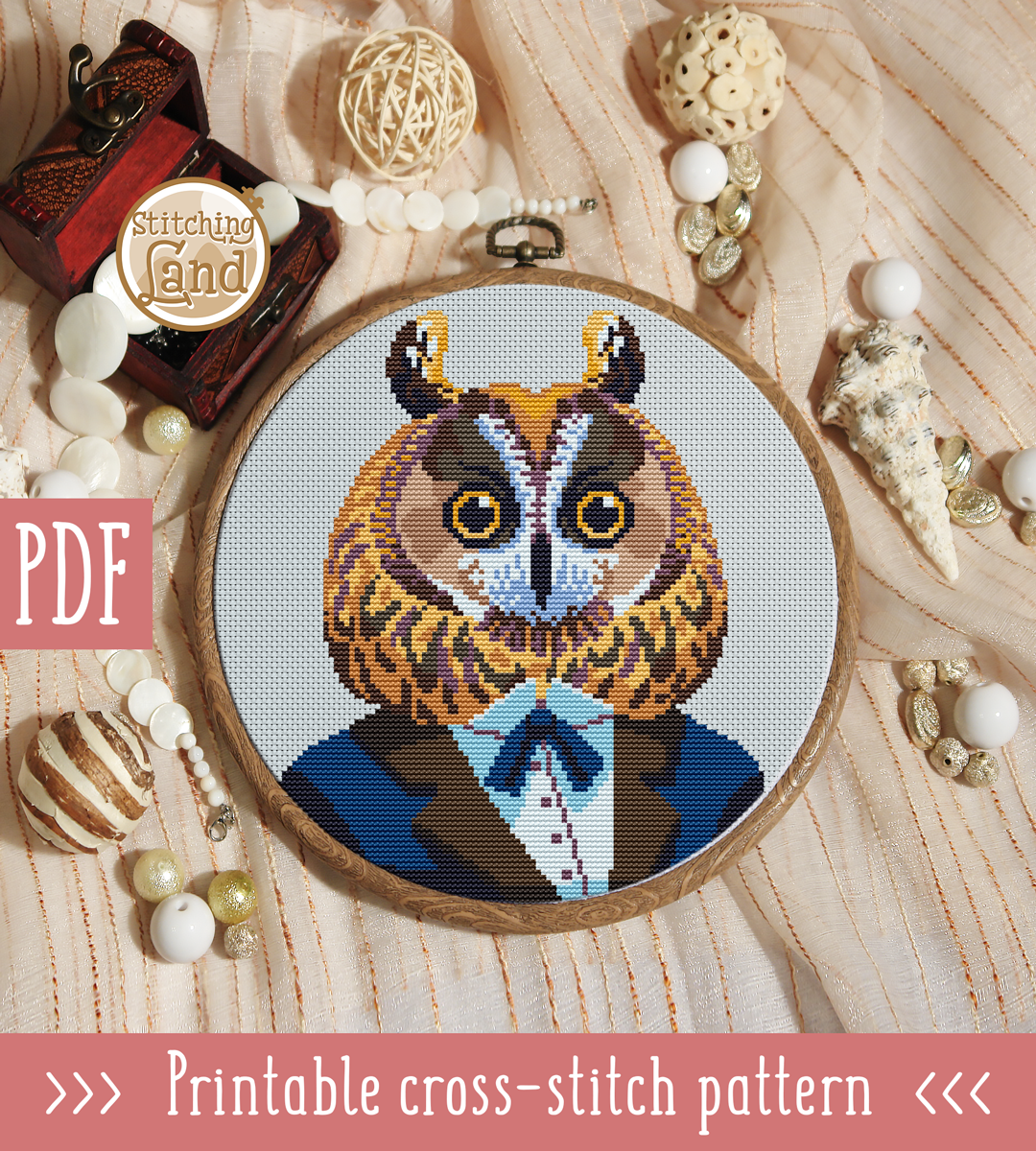 Mr. Owl Cross Stitch Pattern