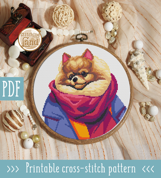 Mr. Spitz Cross Stitch Pattern