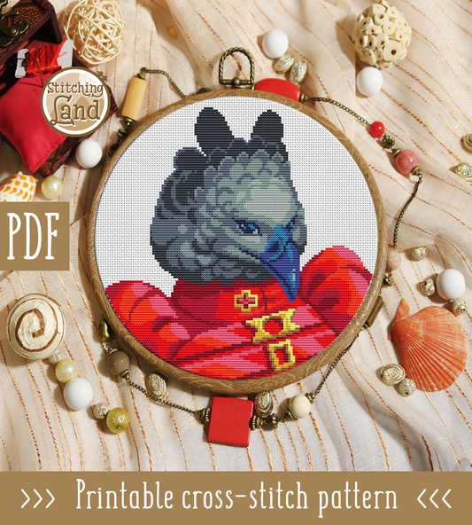 Mrs. Eagle Cross Stitch Pattern