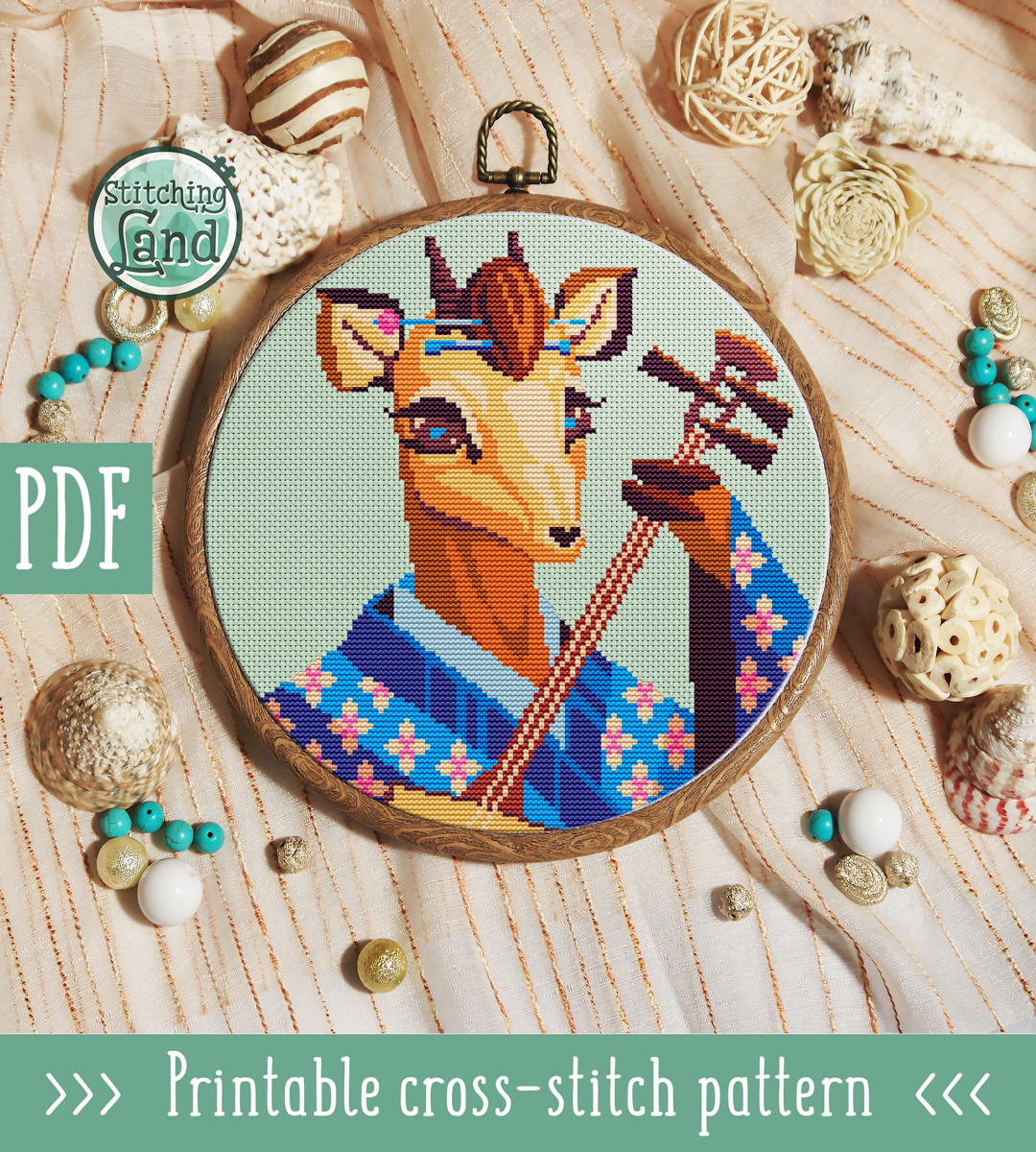 Ms. Antelope Cross Stitch Pattern