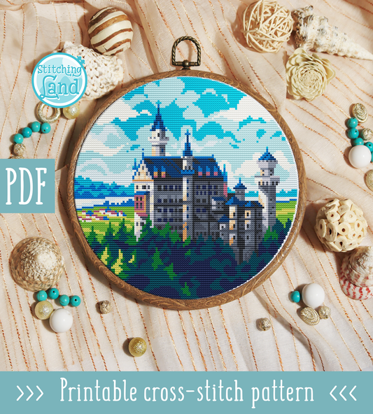 Neuschwanstein Cross Stitch Pattern