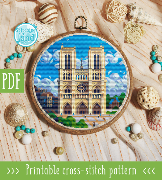 Notre-Dame de Paris Cross Stitch Pattern