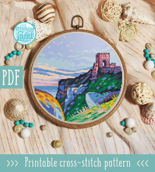 Old Fortress Cross Stitch Pattern