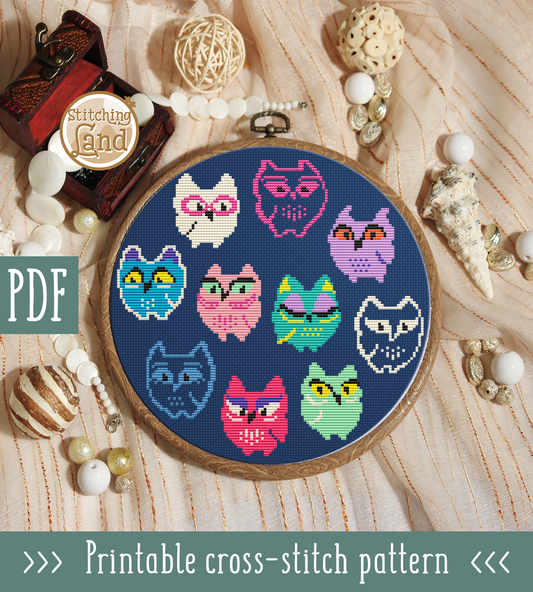 Owls Cross Stitch Pattern