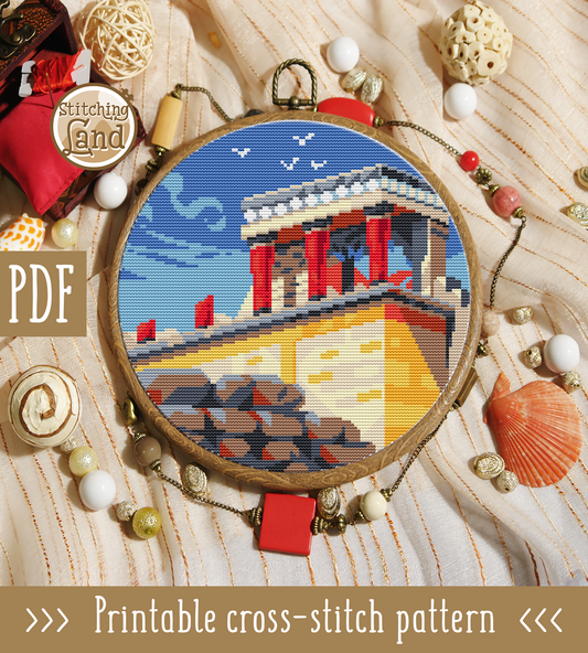 Palace Of Knossos Cross Stitch Pattern