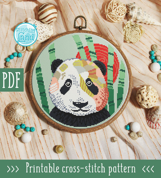 Panda Cross Stitch Pattern