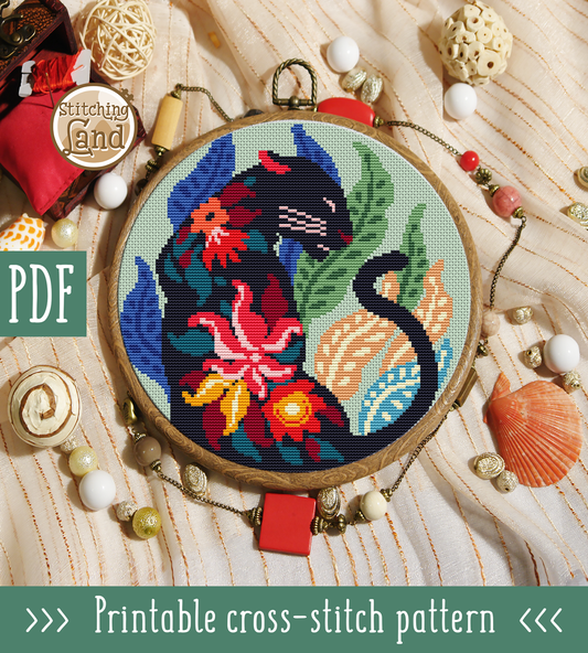 Panther Cross Stitch Pattern