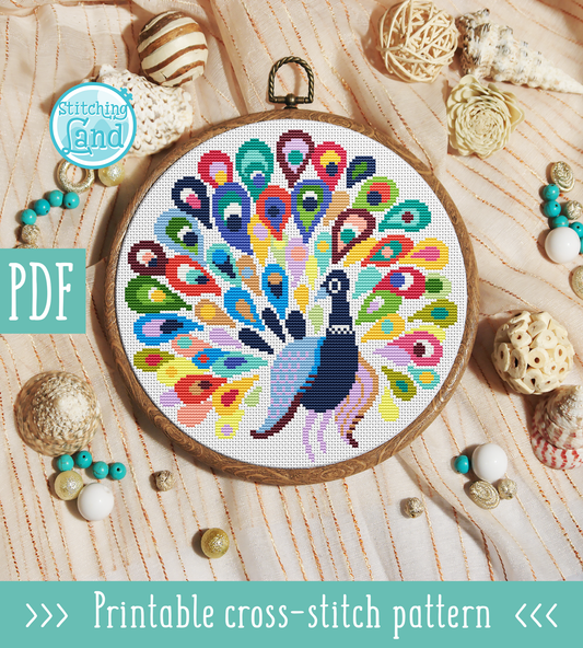 Peacock Cross Stitch Pattern