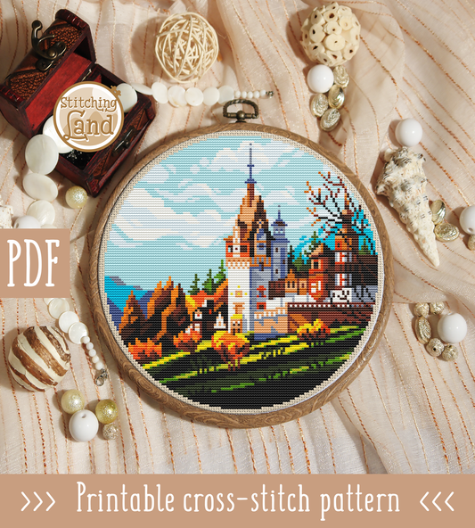 Peles Castle Cross Stitch Pattern
