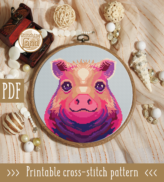 Piggy Cross Stitch Pattern