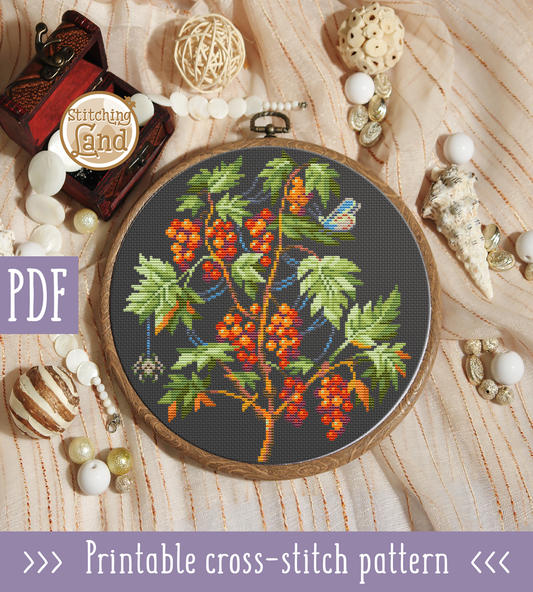 Redcurrant Cross Stitch Pattern
