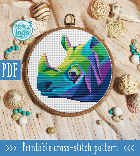 Rhino Cross Stitch Pattern