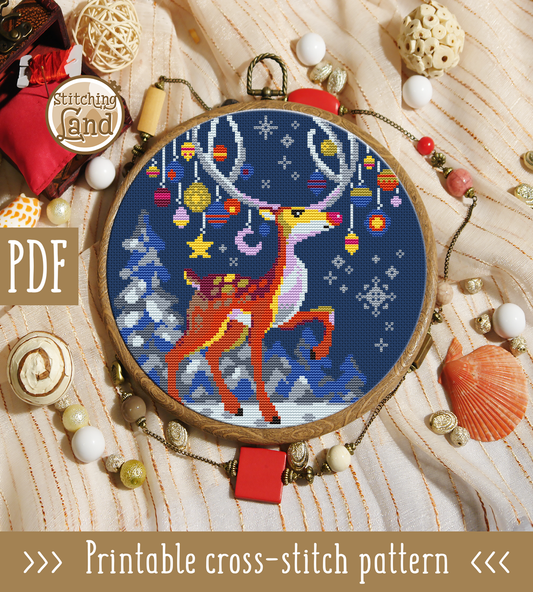 Rudolph Cross Stitch Pattern