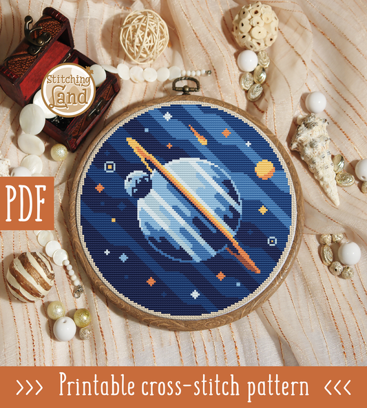 Saturn Cross Stitch Pattern