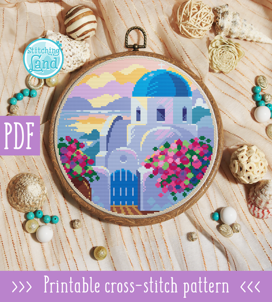 Sea View Cross Stitch Pattern
