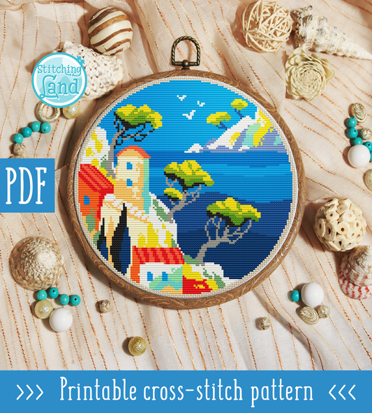 Sea View II Cross Stitch Pattern