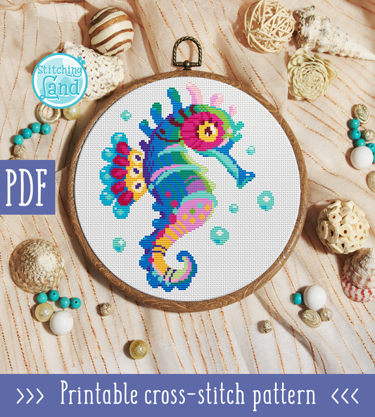 Seahorse Cross Stitch Pattern