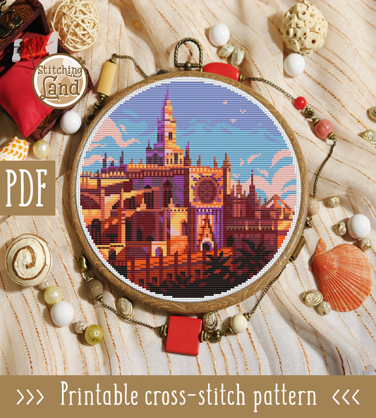 Seville Cathedral Cross Stitch Pattern