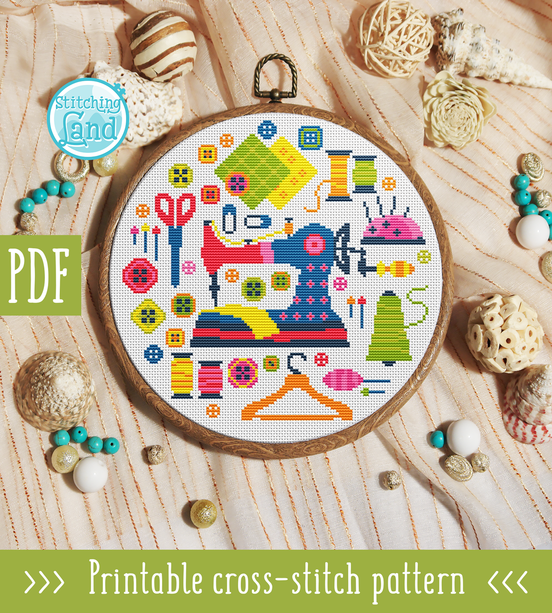 Sewing Cross Stitch Pattern