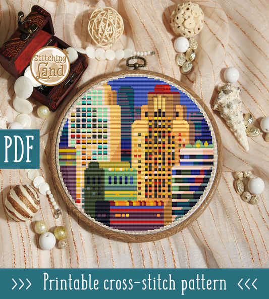 Skyscrapers Cross Stitch Pattern
