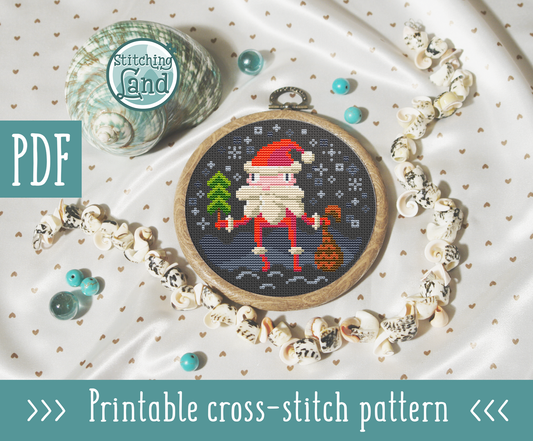 Small Santa Cross Stitch Pattern