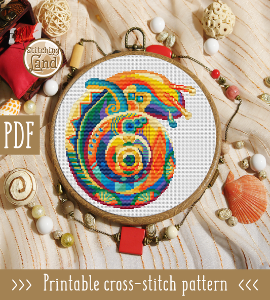 Snail Cross Stitch Pattern