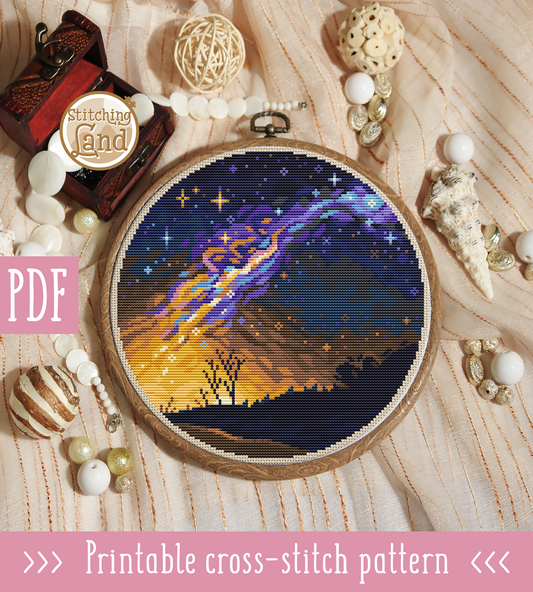 Starry Sky Cross Stitch Pattern