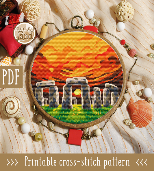 Stonehenge Cross Stitch Pattern