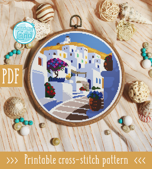 Summer Town II Cross Stitch Pattern
