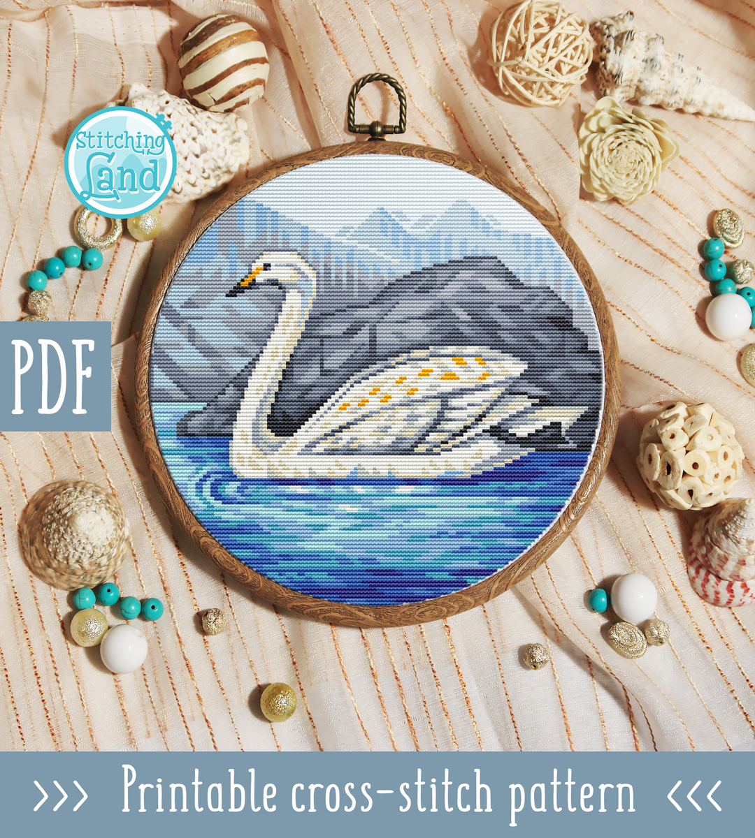 Swan II Cross Stitch Pattern