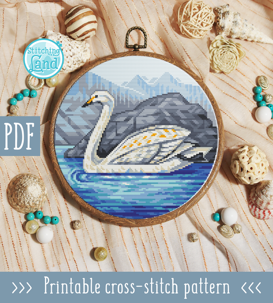 Swan II Cross Stitch Pattern