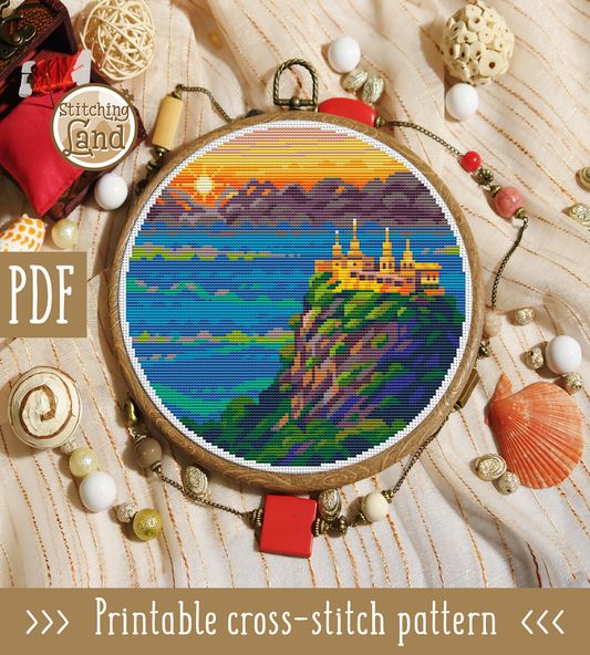 Taung Kalat Cross Stitch Pattern