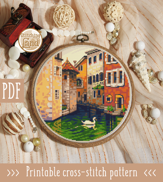 Water Channel Cross Stitch Pattern